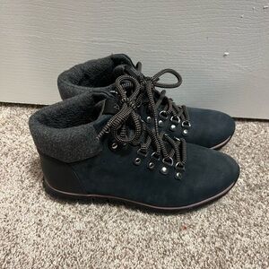 COLE HAAN ZEROGRAND Waterproof Women’s Hiker Boots - Charcoal / Wool Trim